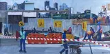 Sam Nhlengethwa, Johannesburg Construction Workers, mixed media and collage on paper