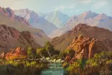 Extensive Mountainous Landscape by Tinus de Jongh, oil on canvas, sold May 2013