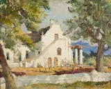 Bien Donne, French Hoek, Cape (sic) by Terence McCaw, oil on canvas board, sold May 2013