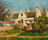 Cape Dutch House by Piet van Heerden, oil on board, sold May 2013