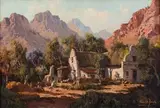 Sheltered Cape Dutch House by Tinus de Jongh, oil on canvas, sold May 2013