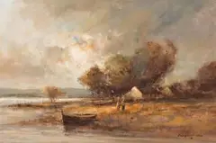 Christiaan Nice, Homeward Bound, Swartvlei, Wilderness, oil on board