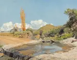 Cecil Thornley Stewart, Near Clarens, oil on board