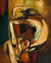 Two Forms by Eben van der Merwe, oil on board, sold May 2013
