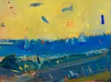 Wendy Anziska, Underwater Abstract, oil on canvas