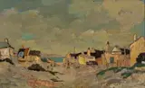 Tussen die Vissershuisies, Waenhuiskrans by Gregoire Boonzaier, oil on canvas, sold May 2013