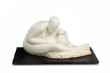 Stella Shawzin, Mother and Child, marble