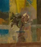 Frank Spears, Roses in a Glass Vase, oil on board