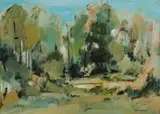 Forest Landscape by Ronald Mylchreest, oil on board, offered May 2013