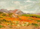 Namaqualand in Spring by Piet van Heerden, oil on board, sold May 2013