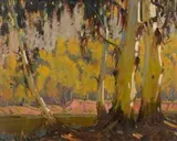 Sydney Carter, Melrose Dam, Johannesburg, oil on canvas