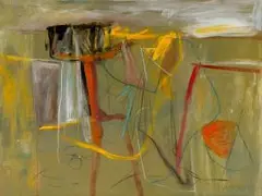 Fred Schimmel, Abstract, mixed media on canvas