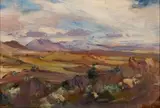 Mountains near Worcester by Hugo Naude, oil on panel, sold May 2013