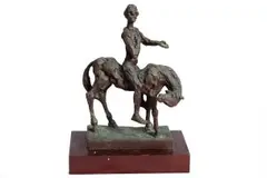 Alexander Rose-Innes, Horse and Rider, bronze with verdigris patina