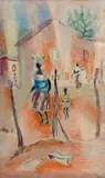 Gerard Sekoto, Mother and Child in a Township Street