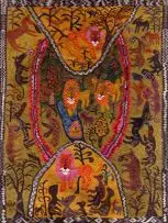 Rorke's Drift, The Lazy Lion, 1975, Karakul on linen warp