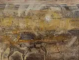 Gordon Vorster, Leopards in a Barren Landscape, oil on panel