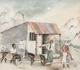 Phaswane David Mogano, Mphahlele Trading Store, Northern Transvaal, watercolour