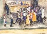 Ephraim Ngatane, Queuing for Tickets