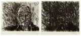 William Kentridge, Copper Notes, States 10 and 11, a pair, 2005, etchings