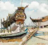 Freida Lock, Repairing the Dhows, Zanzibar