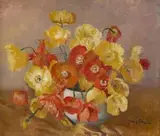 Poppies in a Vase by Frans Oerder, oil on canvas, sold May 2013