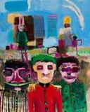 Beezy Bailey, Mental Soldiers, oil on canvas