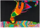 Man from Space by Walter Battiss, silkscreen in colours, sold May 2013