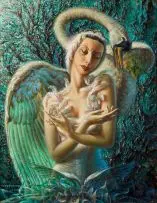 Vladimir Tretchikoff, Alicia Markova "The Dying Swan", oil on canvas