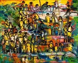 Boating, Mombasa by Walter Battiss, oil on canvas, sold May 2013