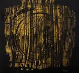 Alexis Preller, Gold Temple of the Sun, oil and gold leaf on canvas
