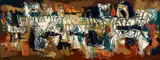 African Figures in a Moving White Light by Walter Battiss, oil on canvas, offered May 2013