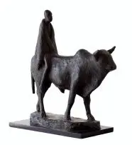 Cattle Herder by Gerard De Leeuw, 1978, bronze with a dark brown patina, sold May 2013