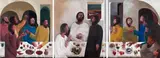 Cecil Skotnes, The Last Supper, triptych, acrylic and pigments on panels, with two engraved side panels