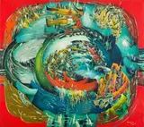 Choros by Alexis Preller, oil on canvas, sold May 2013