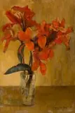Still Life with Orange Orchids by Frans Oerder, oil on panel, sold May 2013