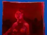 Robert Hodgins, Nude with Blue Eyes, oil on canvas