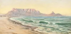 Edward Clark Churchill Mace, Table Mountain from Milnerton, oil on canvasboard