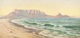 Table Mountain from Milnerton by Edward Clark Churchill Mace, oil on canvasboard, sold Oct 2012