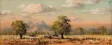 Otto Klar, Extensive Landscape with Huts