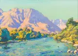 Edward Roworth, River Amidst Hills