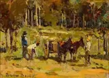 Adriaan Boshoff, Donkey Cart with Figures