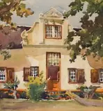 La Provence by Walter Battiss, watercolour over pencil, sold Nov 2012