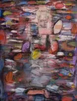 David Koloane, Traffic 7, oil and charcoal on canvas