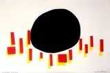 Black Rock and Crystals by Walter Battiss, silkscreen in colours, sold Nov 2012