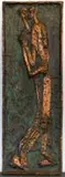 Lucas Sithole, Two Figures Embracing (LS6314), moulded, patinated copper plaque