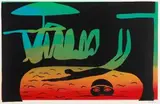 At the Pool by Walter Battiss, silkscreen in colours, sold Nov 2012