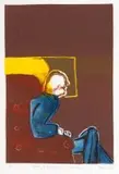 Shall We Float Them or Sink Them? by Robert Hodgins, monoprint in colours, sold Nov 2012