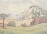 Landscape, Northern Transvaal by Jacobus Hendrik Pierneef, oil on canvas board, sold Nov 2012