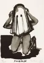 Faceless by Marlene Dumas, lithograph, sold Nov 2012